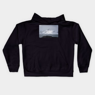 Mountain Covered in Snow in Iceland Photograph Kids Hoodie